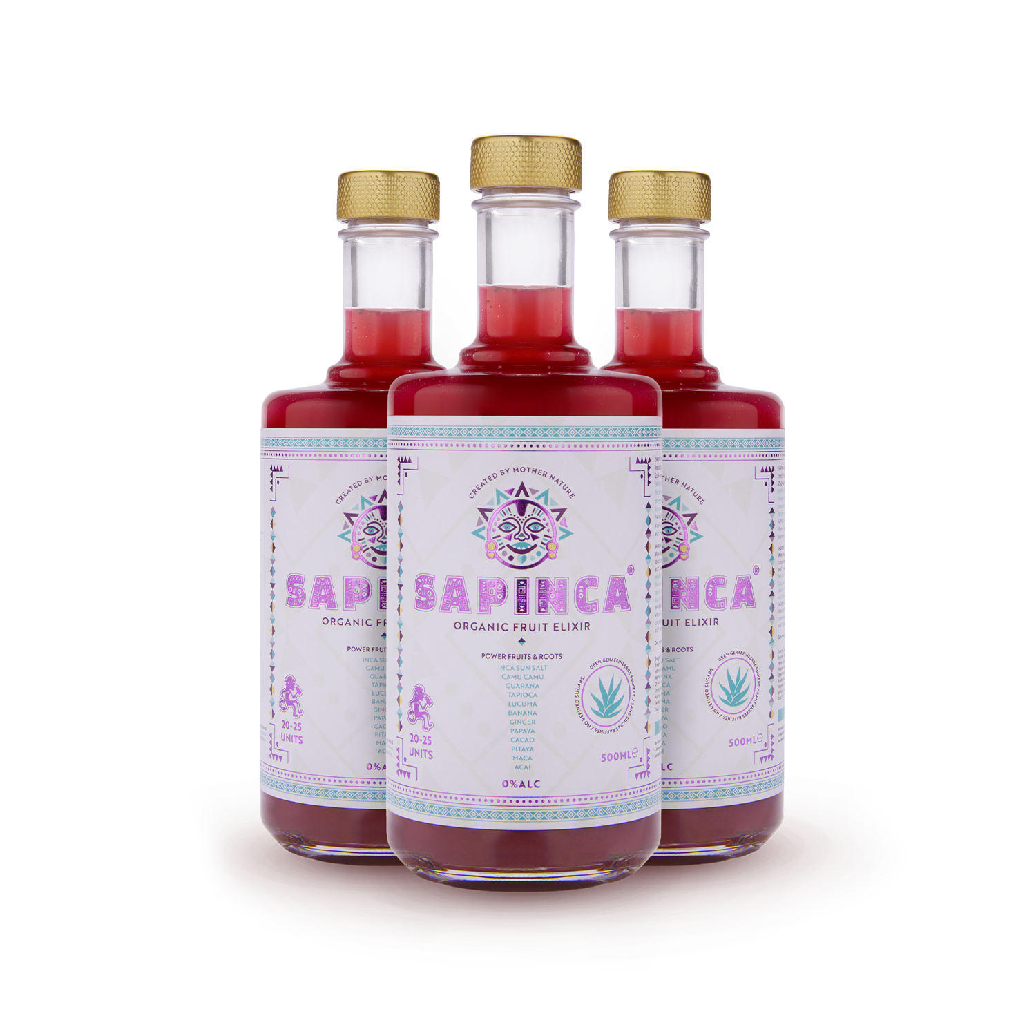 3 bottles Organic Root Fruit Elixir - Natural Alcohol Free