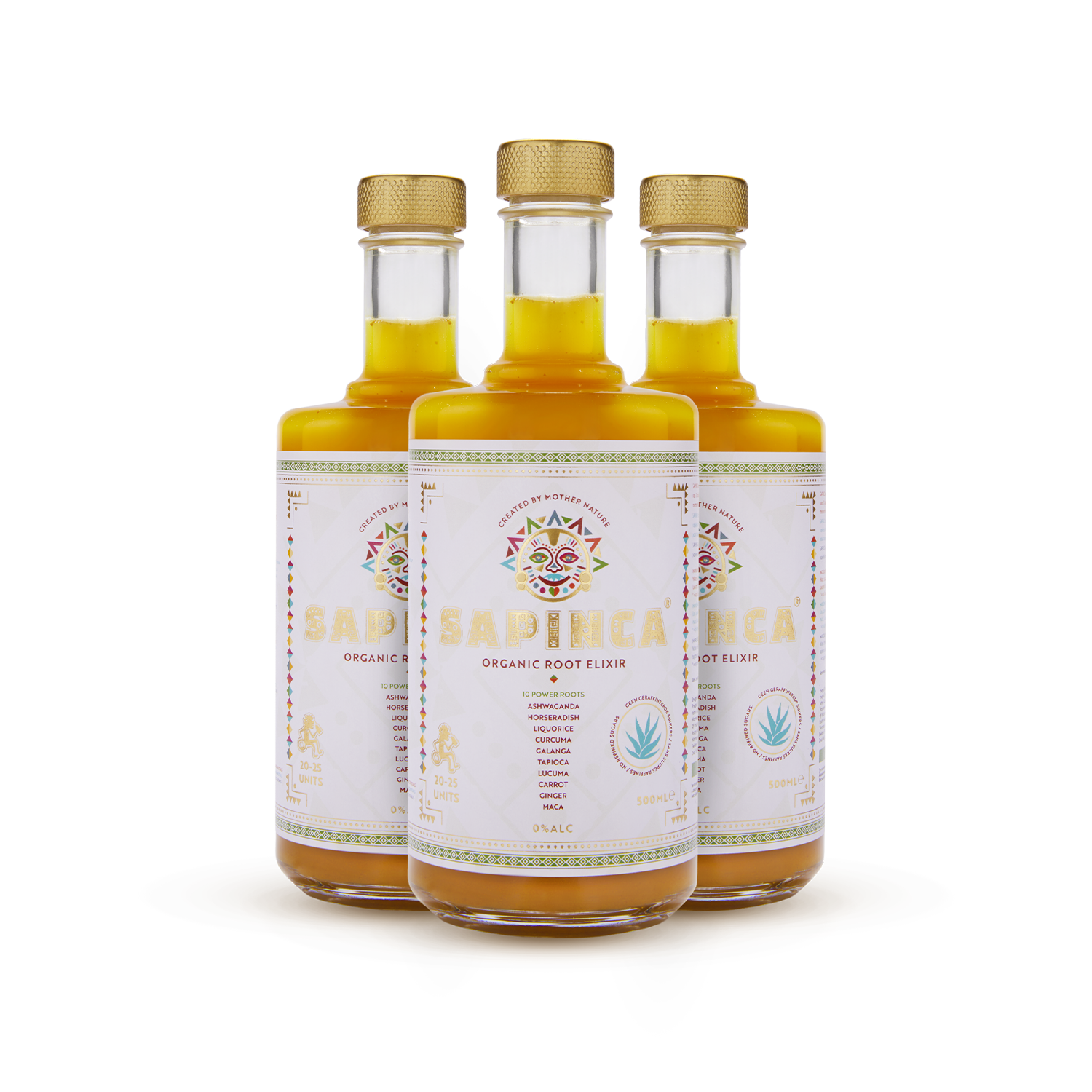 3 Bottles Organic Root Elixir - Natural Alcohol Free