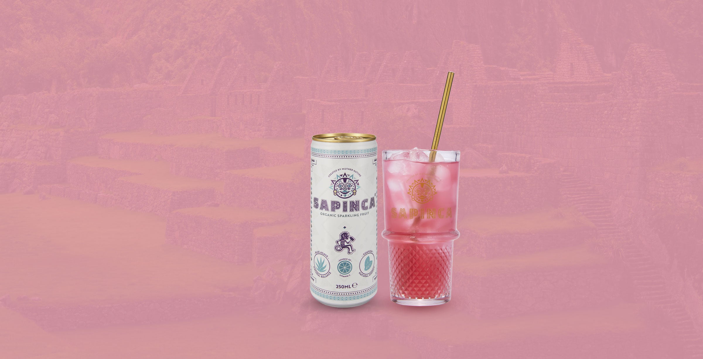 Organic Sparkling Fruit Glass Can refreshing hydrating