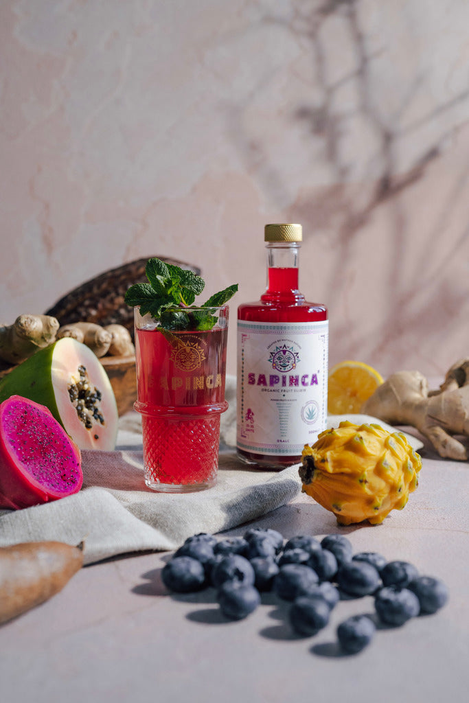 Organic Fruit Elixir Sparkling Drink Alcohol Free Refreshing